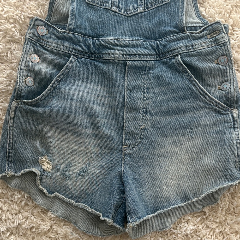 Anthropologie Pilcro Denim Overalls Shorts - Picture 3 of 6